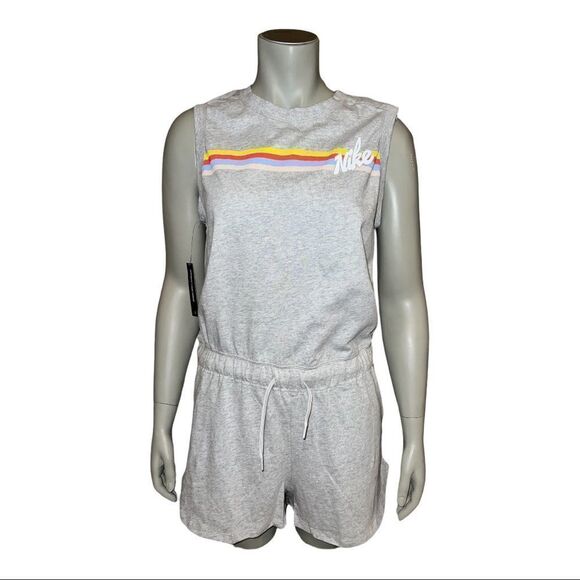 Nike Women's Gray Jumpsuit Graphic Print Romper Medium NWT - Picture 3 of 9
